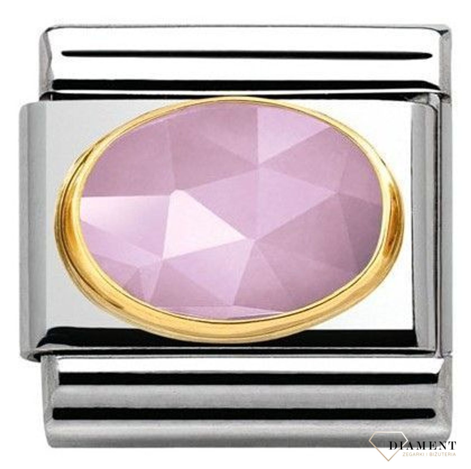 Nomination Link 18K zawieszka złoto 'Liliowy jadeit' 030515 07 biżuteria nomination nomination zawieszki nomination baza.jpg